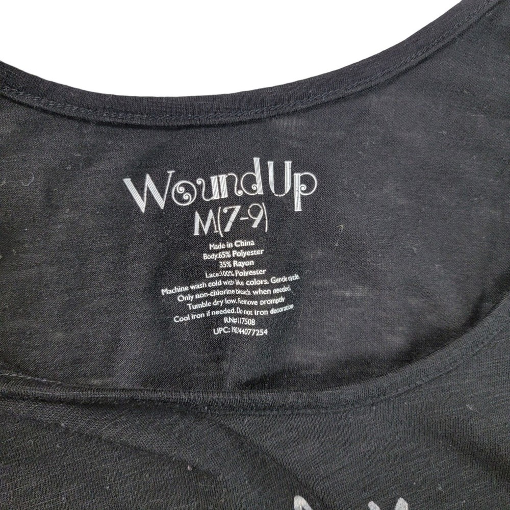 Tunic Tank Top Shirt Junior M 7-9 Dream on Dreamer Sleeveless Scoop Neck Black - Picture 6 of 16